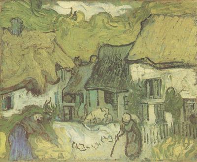 Vincent Van Gogh Thatched Cottages in jorgus (nn04) Sweden oil painting art